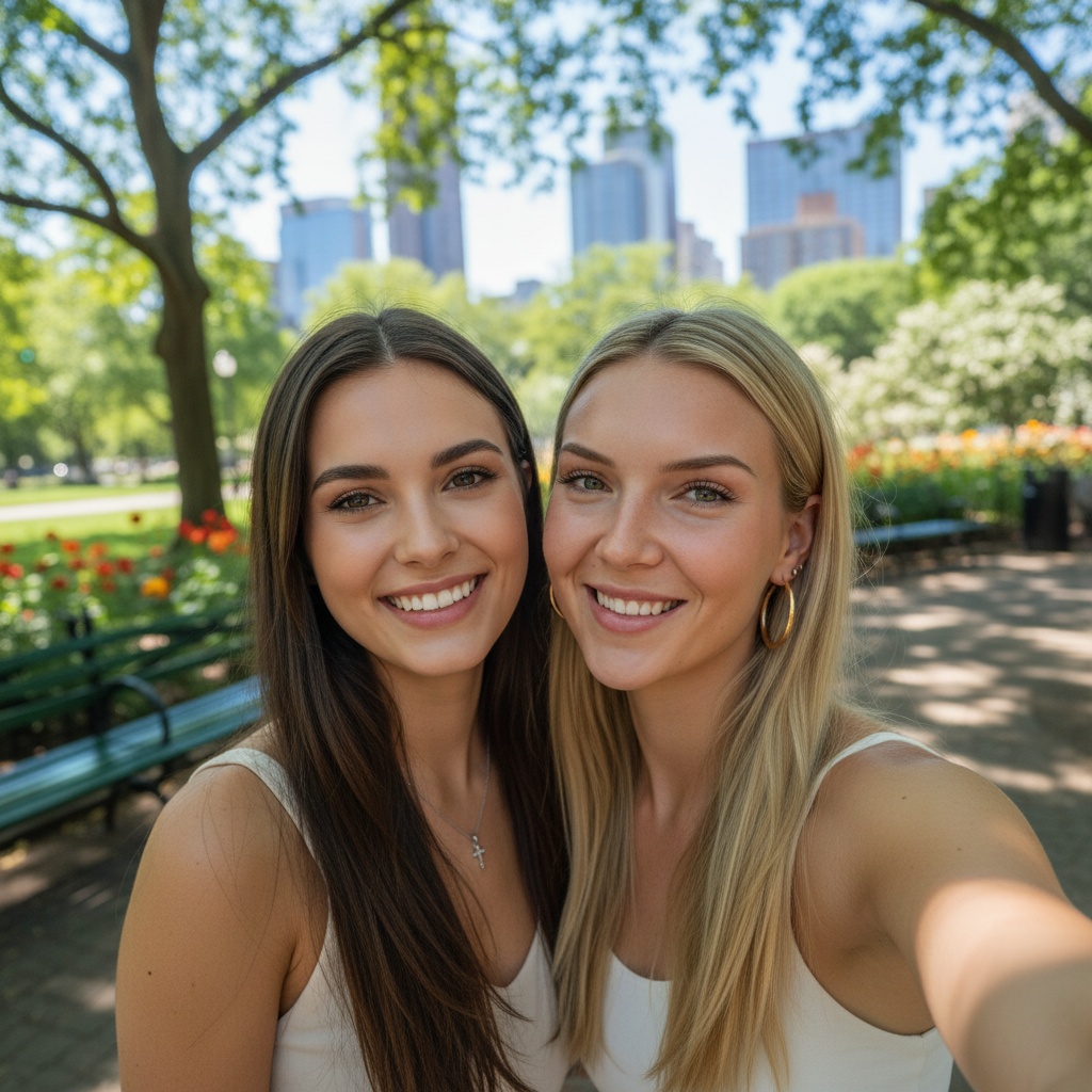 AI-generated selfie example 3 showcasing realistic fan photo